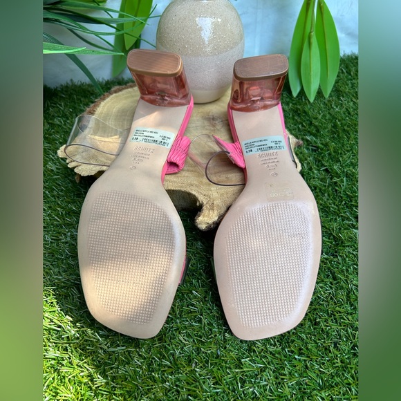 SCHUTZ ariella acrylic high heel multimeter transparent size 6.5 New - Picture 15 of 16